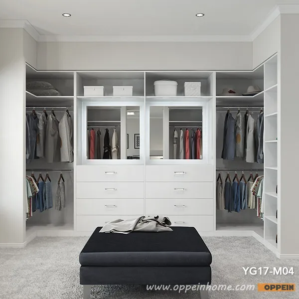 Oppein 2017 Modern White Melamine Walk In Closet Cloakroom Yg17 M04 Oppein 2017 Modern White Melamine Walk In Closet Cloakroom Yg17 M04
