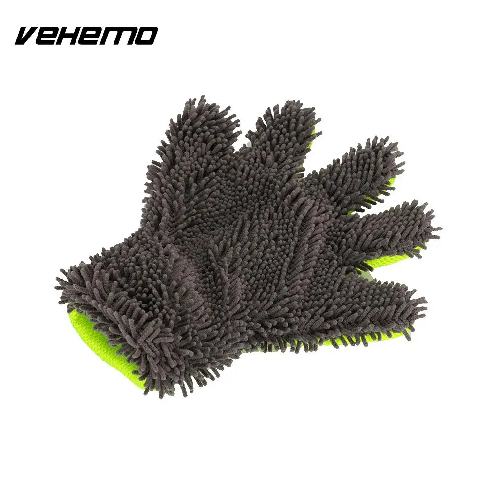 Vehemo перчатка для чистки Пальцев Перчатка для мытья машины уход за автомобилем ткань для чистки жесткая щетка для ношения мягкий дом