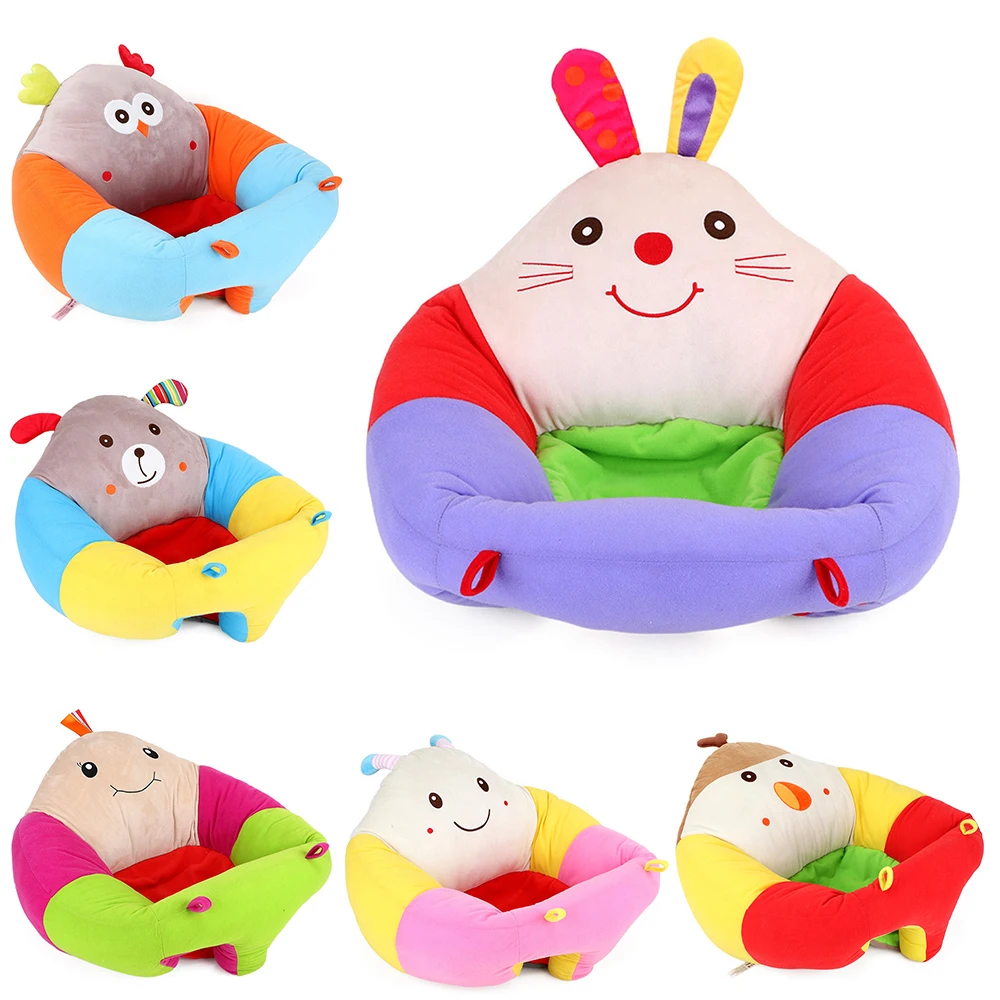 Assento do Bebê Cadeira de Alimentação Portátil de Pelúcia para Crianças Brinquedo do Bebê Brinquedo de Pelúcia para Crianças Infantil Aprendizagem Sentado Assento Sofá Cadeira 2 Mamãe e Bebê