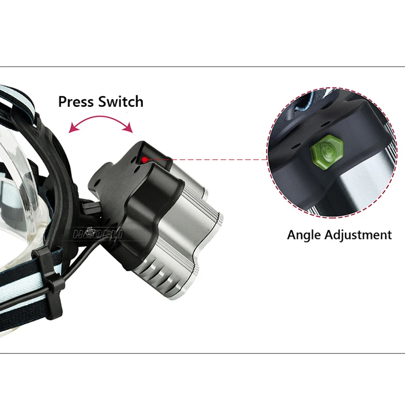 Мощность дисплей светодиодный задний фонарь XML T6 usb налобный headtorch фонарик 18650