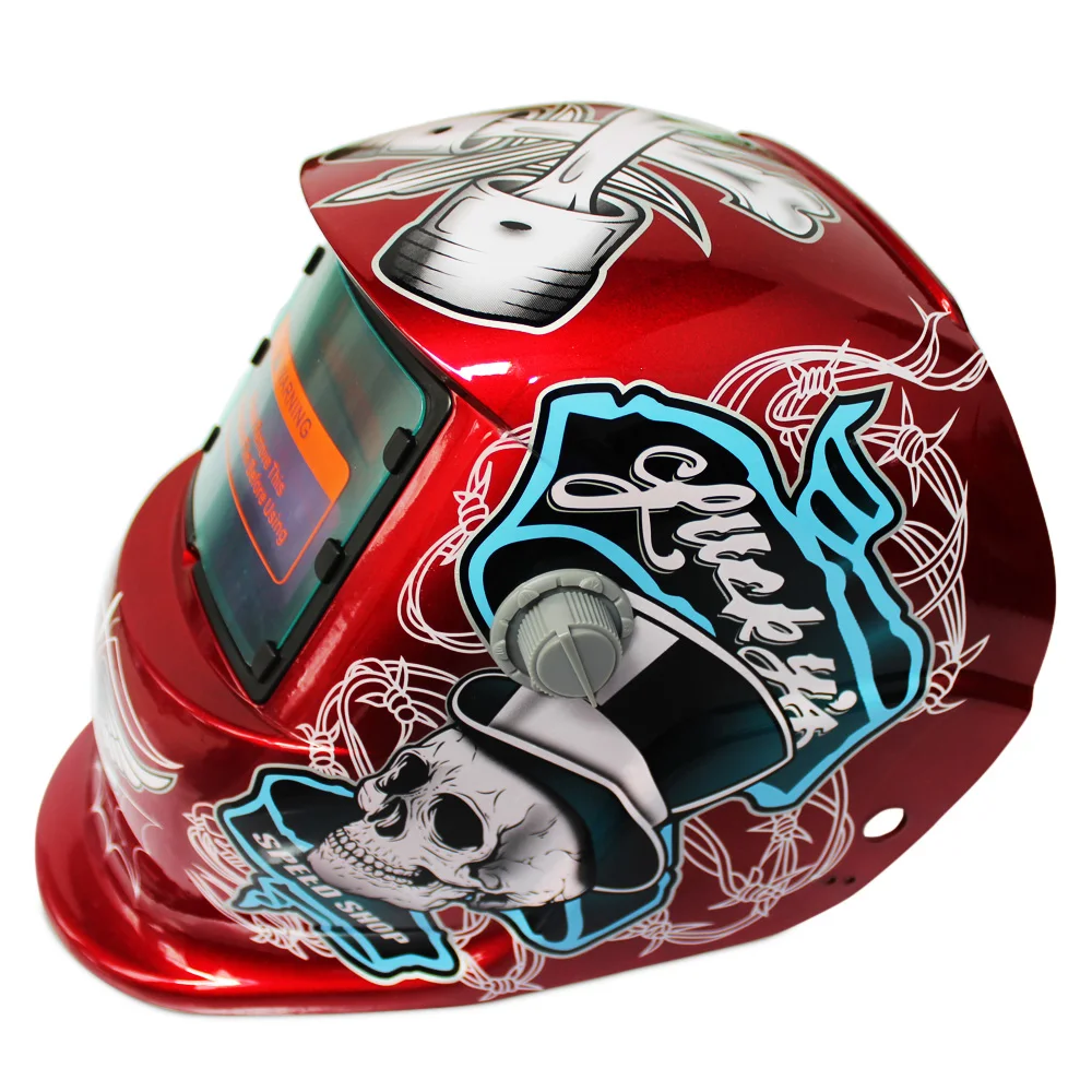 

Auto Darken Welding Helmet/Mask Solar Energy Automatic Changeable Light Electric Welding Protective Helmet with Pirate Pattern