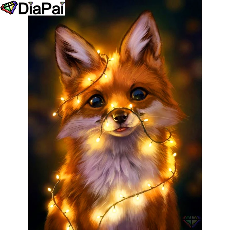

DIAPAI 100% Full Square/Round Drill 5D DIY Diamond Painting "Animal dog" Diamond Embroidery Cross Stitch 3D Decor A19206