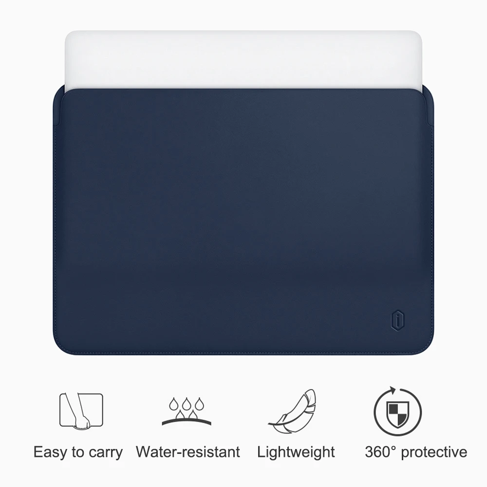 Baratos Funda para ordenador portátil WiWU para MacBook Air 13 funda resistente al agua de cuero PU para MacBook Pro 13 ultradelgada para MacBook Pro