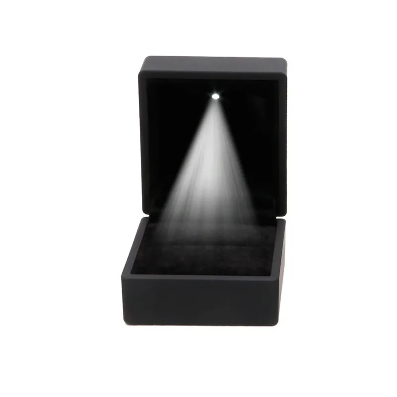 Deluxe светодиодный подсветкой серьги кольцо подарочная коробка свадебные Обручение кольца ювелирные изделия Дисплей Новый