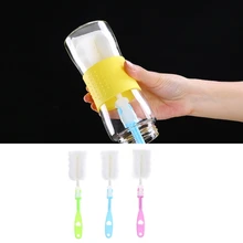 3 шт. щетка для чайника, насадка для носика, Нейлоновая губка, щетка, детские молочные бутылки соски, щетка для чистки, FR024