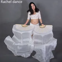 Аксессуары для танца живота 1,2/1,5/1,8 Msilk вентилятор для танца живота для девочек вентилятор для танцев для женщин реквизит для танца живота веер пара