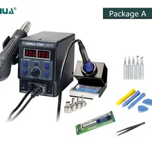 YIHUA 8786D-I SMD паяльная станция 2 в 1 паяльная станция сварки железа фена с горячего и холодного воздуха функция