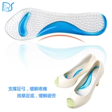 Новинка г. нескользящие сандалии высокий каблук Arch подушки Поддержка силиконовый гель колодки обувь стелька боли Размеры 21*7 см* 35