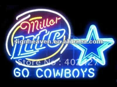 Miller Lite DALLAS COWBOYS Neon Sign-in Neon Bulbs & Tubes