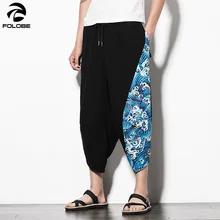 Летние китайские широкие брюки из хлопка и льна, мужские панталоны Uomo, повседневные брюки размера плюс 5xl, брюки пэтчворк Lino Hombre длиной до середины икры