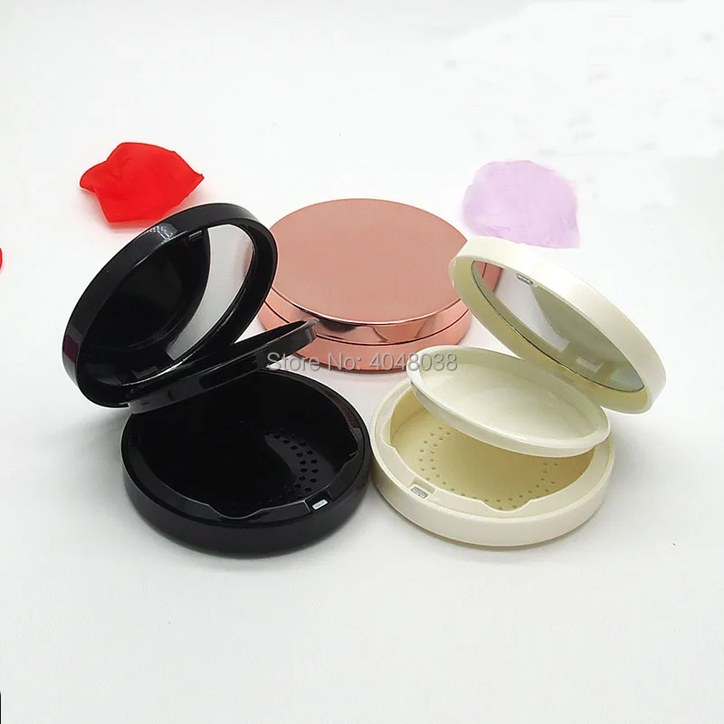Dia 55mm Cosmetic  Powder Case Round Double-layer Empty Blusher Box with Mirror Highlight Shading Powder Magnet Switch 30 PCS (6)