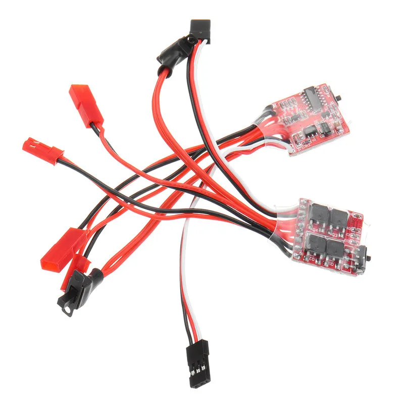 

JIMITU 1PC RC ESC 20A/30A Brush ESC Two Way Motor Speed Controller w/ Brake for 1/16 1/18 RC Car Boat Tank