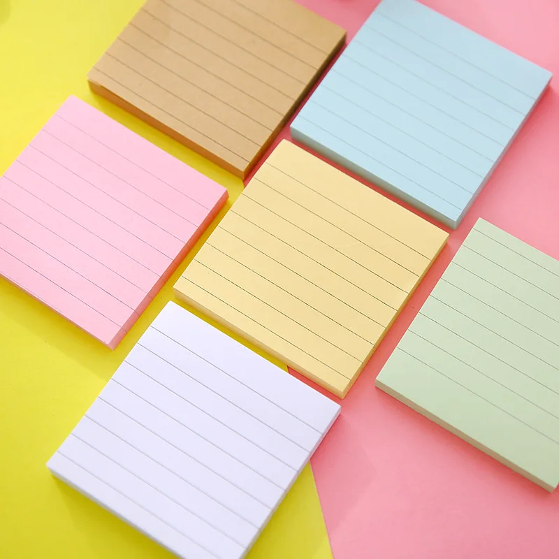 

1 PCS T Square Message and Note Pad Pasted on Kraft Paper for N Times Planner Stickers Kawaii Sticky Notes