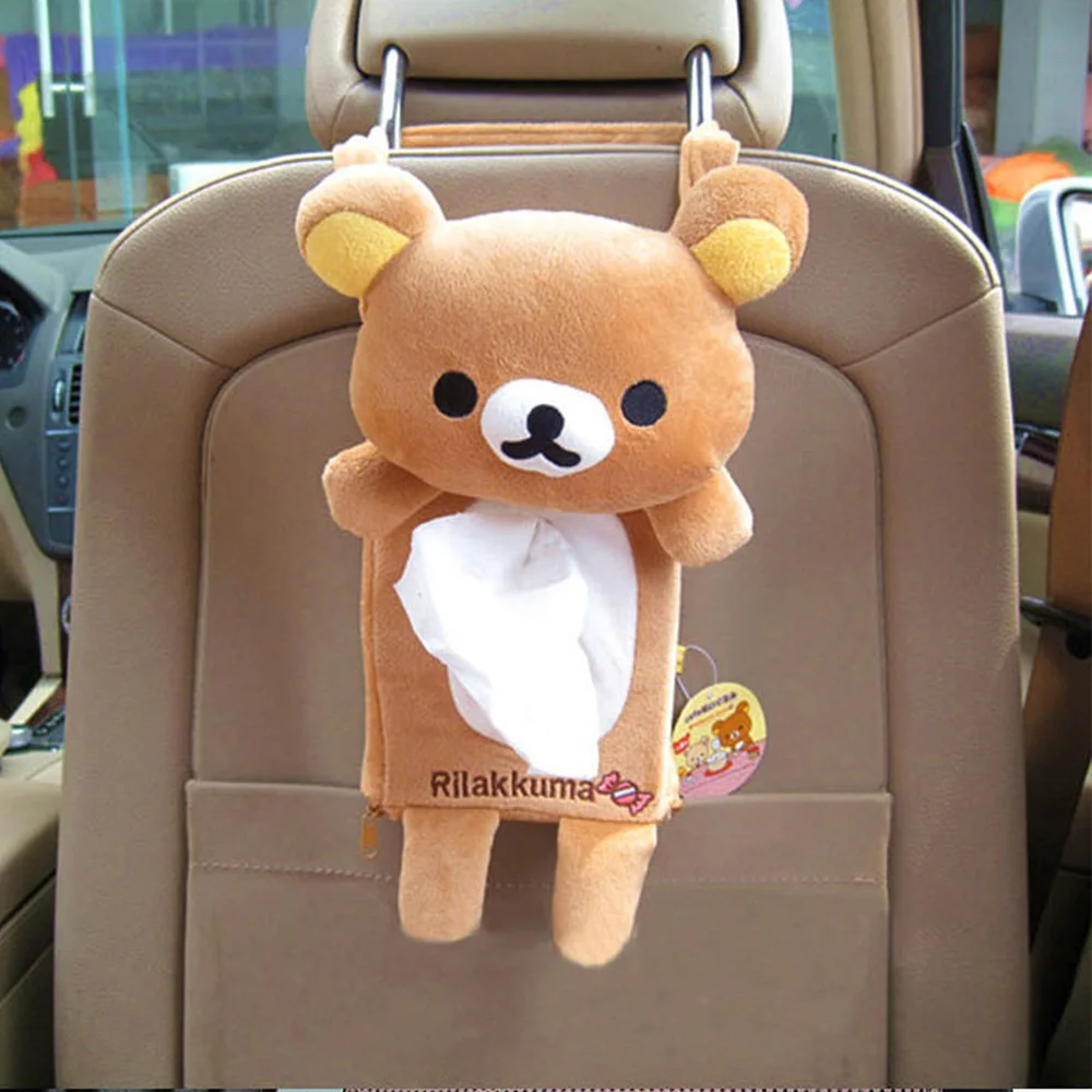 

Multifunctional Lovely Cartoon Rabbit Bear Home Office Car Rectangle Hanging Napkin Tissue Box Cover Holder Portable Paper Box