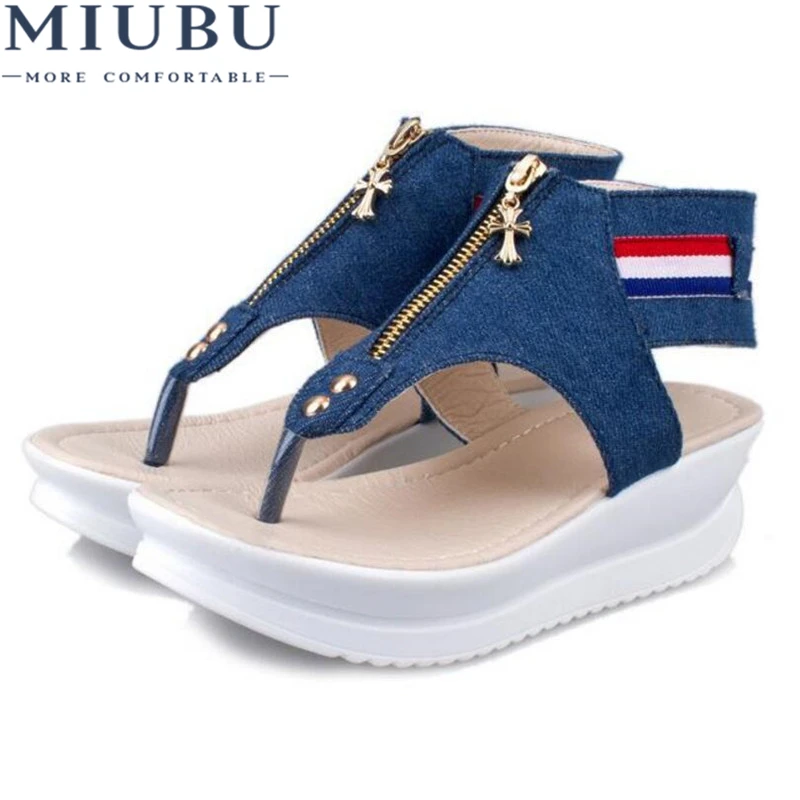 baratas MIUBU 3 cm plataforma dedos abertos Sandália Lisa Das Sandálias Das Mulheres das Mulheres Novas do Verão sapatos mulher sandálias Sapatos Femininos de Verão 103