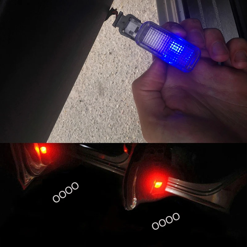 2x For AUDI Car Door LED CIRCLE Ghost Shadow Light Audi Logo Projector Courtesy Lights Auto