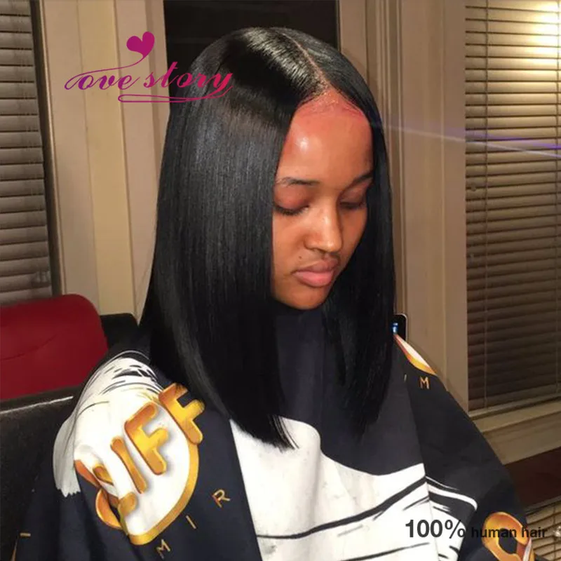 Brazilskij Virginskij Chelovecheskie Volosy Korotkie Bob Pariki Dlya Chernokozhih Zhenshin Polnyj Kruzheva Tupoj Bob Parik I Beskleevogo Fronta Shnurka Srednyaya Chast Pariki Bob Cut In Parik Iz Naturalnyh Volos Na Kruzheve From Pryadi