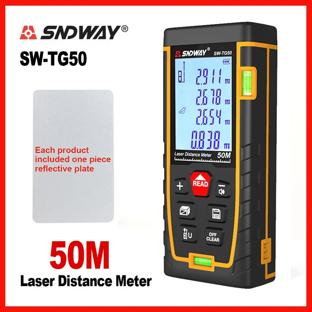 Специальный SNDWAY двойной горизонтальный с пузырем дальномер лазерный дальномер ручной инструмент Устройство SW-T4s TG50 70 100 120