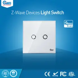 НЕО Coolcam умный дом Z-Wave 2CH ЕС настенный переключатель сенсор Совместимость с Z-wave 300 серии и 500 серии домашней автоматизации