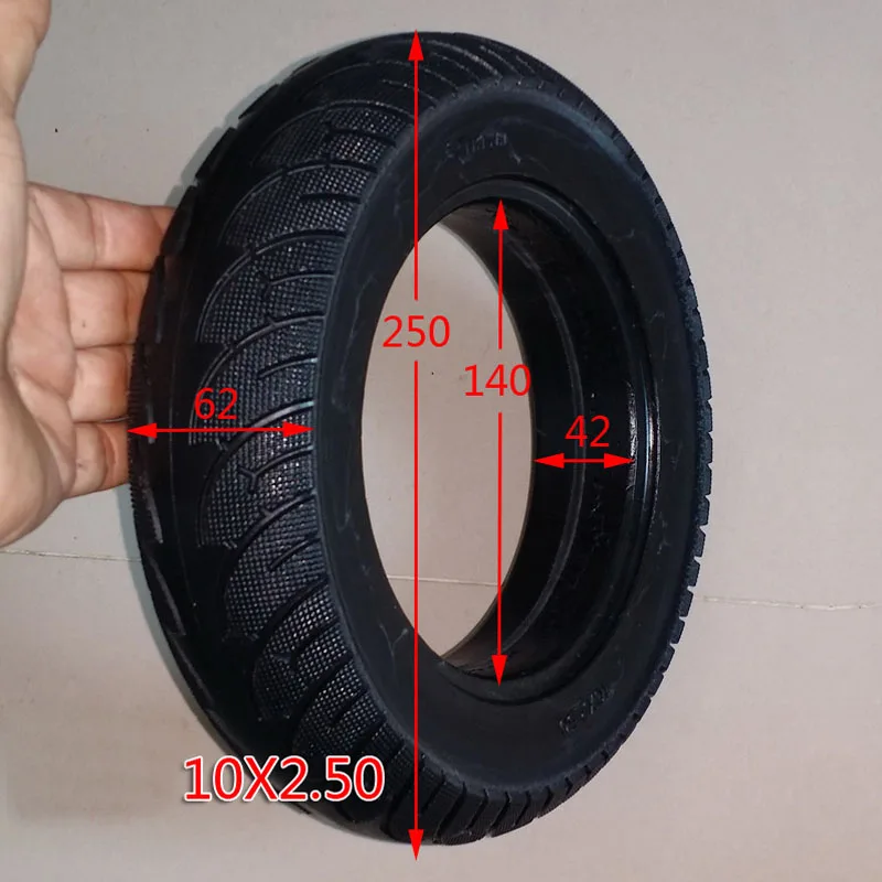 10 inch Electric Scooter Rubber Riot Tire Solid Tyre Inflation Free Tire 10*2.5/10*2.125 Tire for 10 inch Electric Scooter