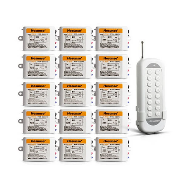 New 220V 110V 15CH Disconnect RF Wireless Remote Control Switch for Light Learning Code Hot Sales 