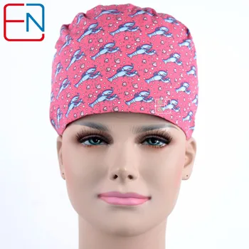 

Hennar Brand Scrub Caps High Quality Cotton Fabric Material Breathable Caps Mask Surgical Medical Doctor Nursing Scrub Caps Mask