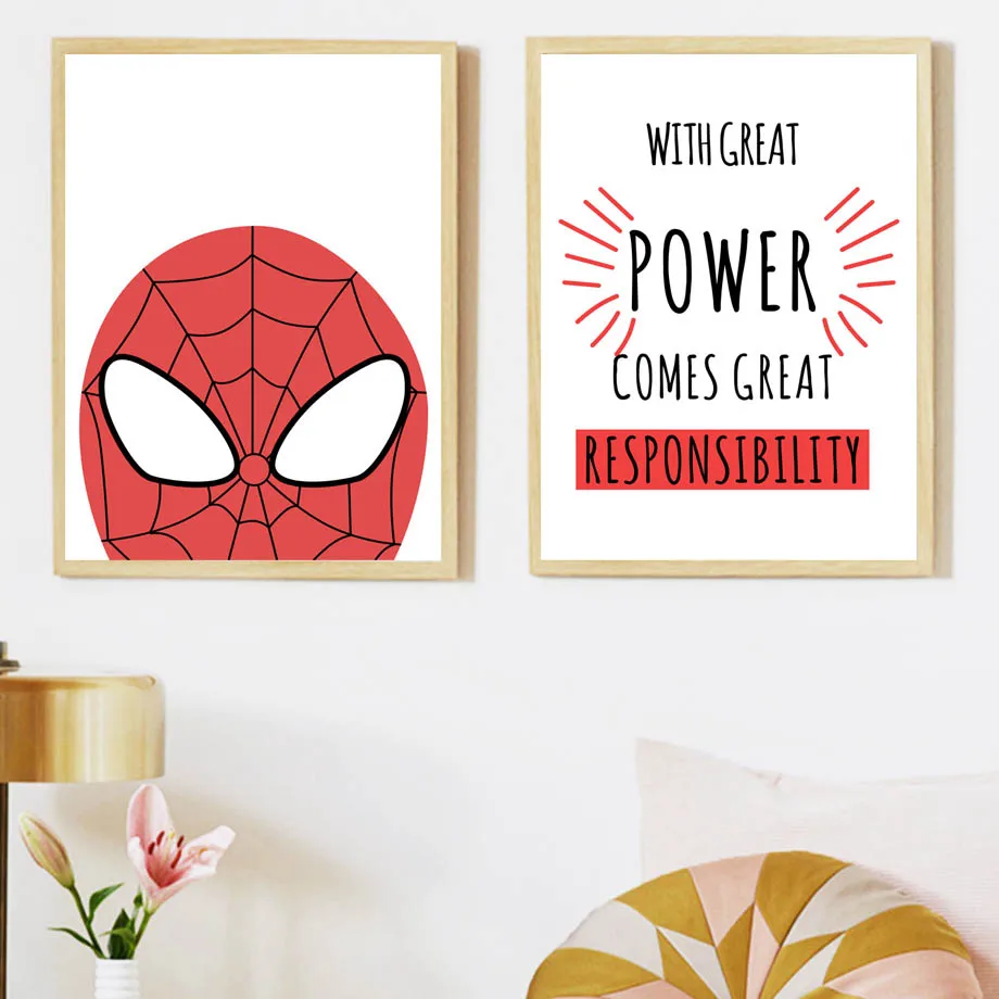 

Superhero Spider Man Nordic Marvel Posters And Prints Wall Art Canvas Painting Wall Pictures For Living Room Scandinavian Decor