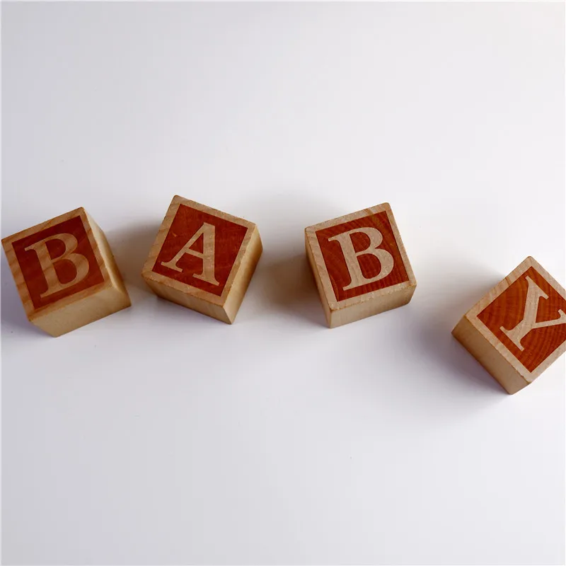 Nursery Baby 26Pc Letter Blocks Toy 4cm Alphabet Blocks Rustic Baby Girl or  Boys Decor Christmas Kids Gifts Children Toys - AliExpress