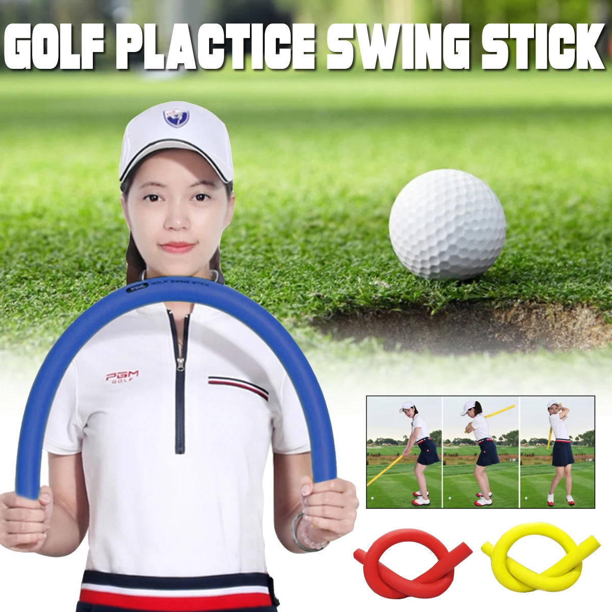 Multi function Golf Practice & Yoga Foam Soft Swing Stick Training Aids
