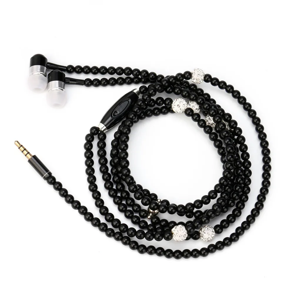 

3.5mm In ear Earphone Stereo Pearl Wired Earbuds Headphone Super Bass Music Earphone Earbuds Headset With Microphone#H10