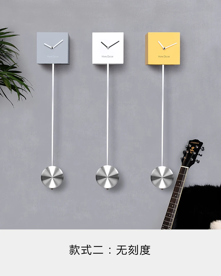 1 шт., креативные часы в скандинавском стиле для гостиной, Современные Простые художественные супер тихие часы, модные атмосферные часы-качели LU727957