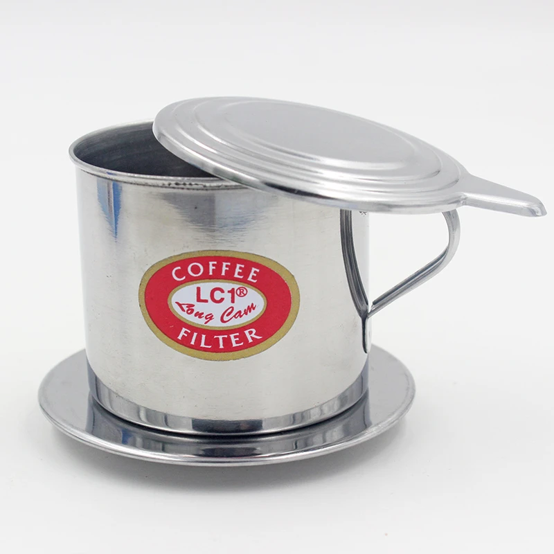

1 Set 5.5 x 6.5cm Stainless Steel Vietnamese Drip Coffee Filter Maker Pot Infuser For Office Home Traveling D0393