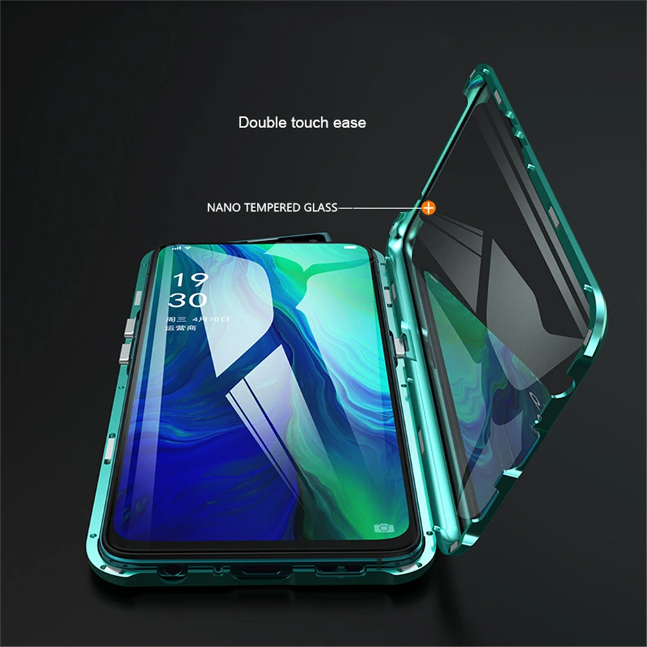 Роскошный чехол для OPPO Reno с магнитной адсорбцией и металлической рамкой