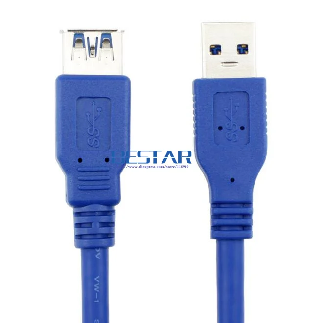 200 шт./лот) USB 3,0 A Male AM to USB 3,0 A Female AF USB3.0 удлинитель 0,3 м 0,6 м 1 м 1,5 м 1,8 м 3 м 5 м