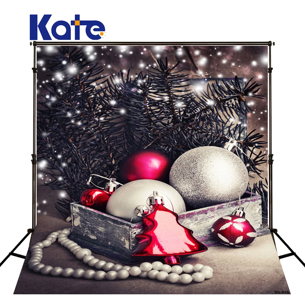 Kate 10X20Ft (3х6 м) Рождественские фото фоны с ожерельем из соснового шара для