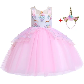 

Baby Girl Clothes for Girls Unicorn Costume Cosplay Princess Dress up Birthday Pageant Party Dance Outfits Evening Gowns