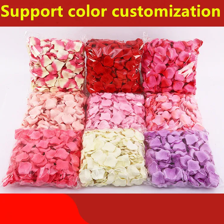 

50000pcs/lot 5*5cm Artificial Silk Romantic Rose Petal Wedding Decorations Wedding Flower Rose Flower Wedding Carpet Decoration