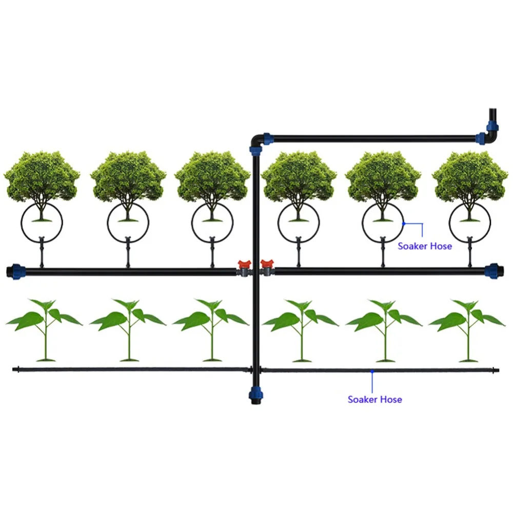 Garden Hose Water Hose Plastic Hose Drip Irrigation System 10m/20m Soaker Hose Micro Drip Irrigation 4/9mm Leaking Tube Anti-aging Permeable Pipe Garden Flower Tree Watering