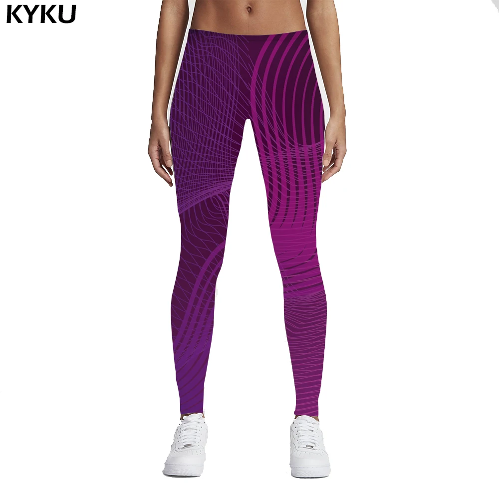KYKU Brand 2017 Fashion 3D Silk Print Women Legging Fitness Leggings