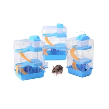 

Petacc Fashion Pet Cage Deluxe Hamster Cage Hamster Habitat Small Pet Cage Including Mobile House, Slide Ramp