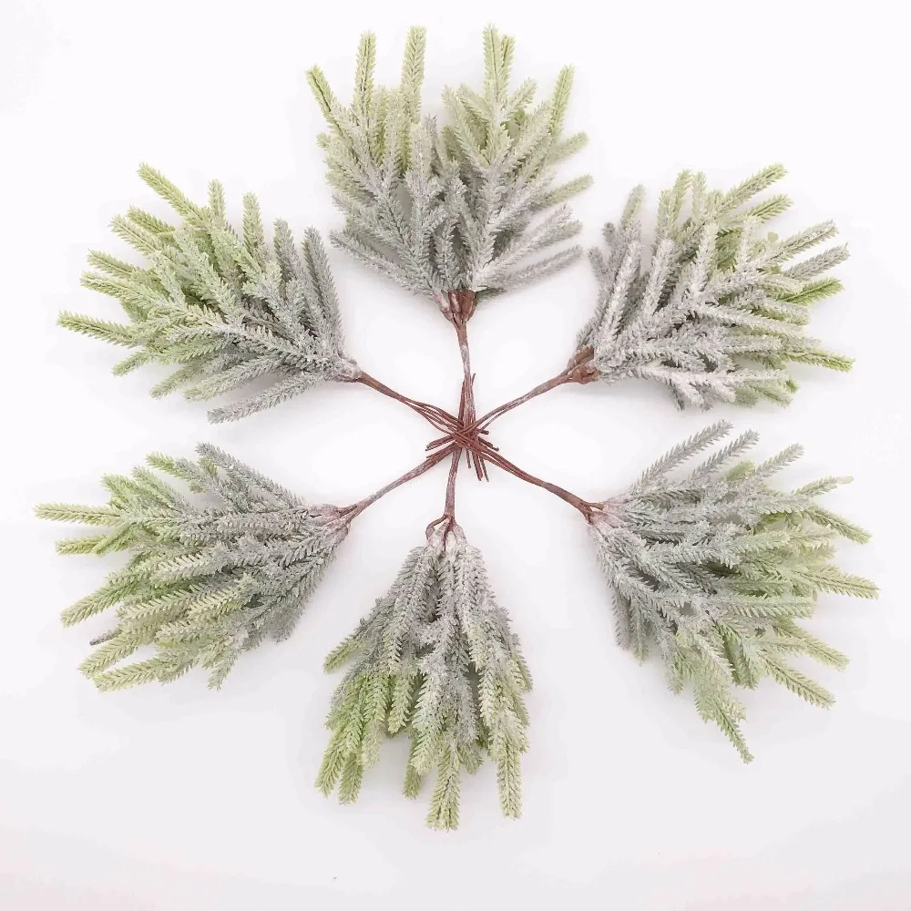 6 шт. искусственные имитация травы папоротники искусственные цветы для скрапбукинга дома свадьбы рождества украшения