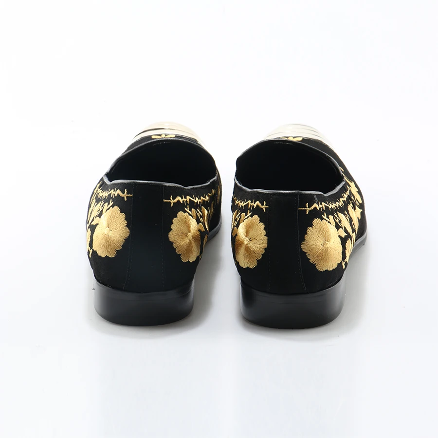 Designer Chaussures Marée Paresseux Mocassins Or Floral 1 Métal Pointu As Fumeur Mode Homme Slip 2 Sur as Pic Chaude Bout Appartements Occasionnels Pantoufles Okhotcn wnqUtCvY