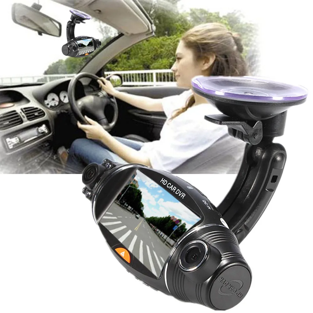 Franchise 2.7IN 1080P Video Dashboard Vehicle Dual Lens Camera Recorder GPS HD Car DVR Recording