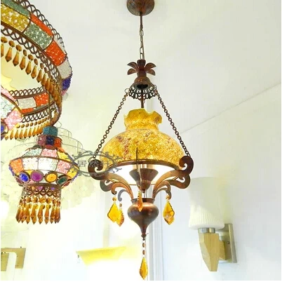 

Wrought iron chandelier southeast Asia lamp of desk lamp, desk lamp corridor restaurant balcony lamp cafe lights