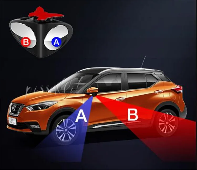 360 Deg Вращающийся 2 стороны автомобиля слепое пятно выпуклое зеркало Автоматический Внешний заднего вида парковки зеркало безопасности аксессуары Реверсивный