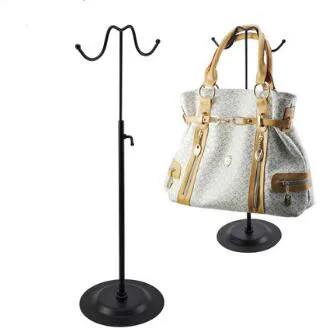 Best Handbag Display Stand Women Bags Display Rack Adjustable Metal Hooking Holder Wig Purse Hat Silk Scarf Clothing Store Prop Shelf
