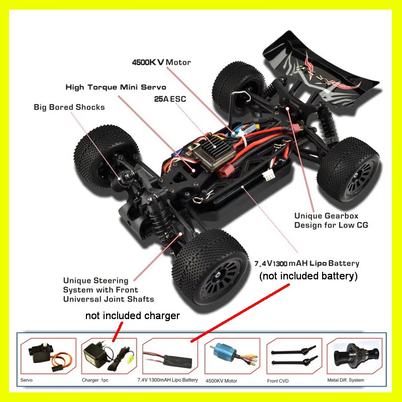 VRX Racing RH1819 DART XB 1/18 бесщеточный 4WD Электрический Радиоуправляемый автомобиль, не входит батарея и зарядное устройство, мини автомобиль игрушка с пультом дистанционного управления