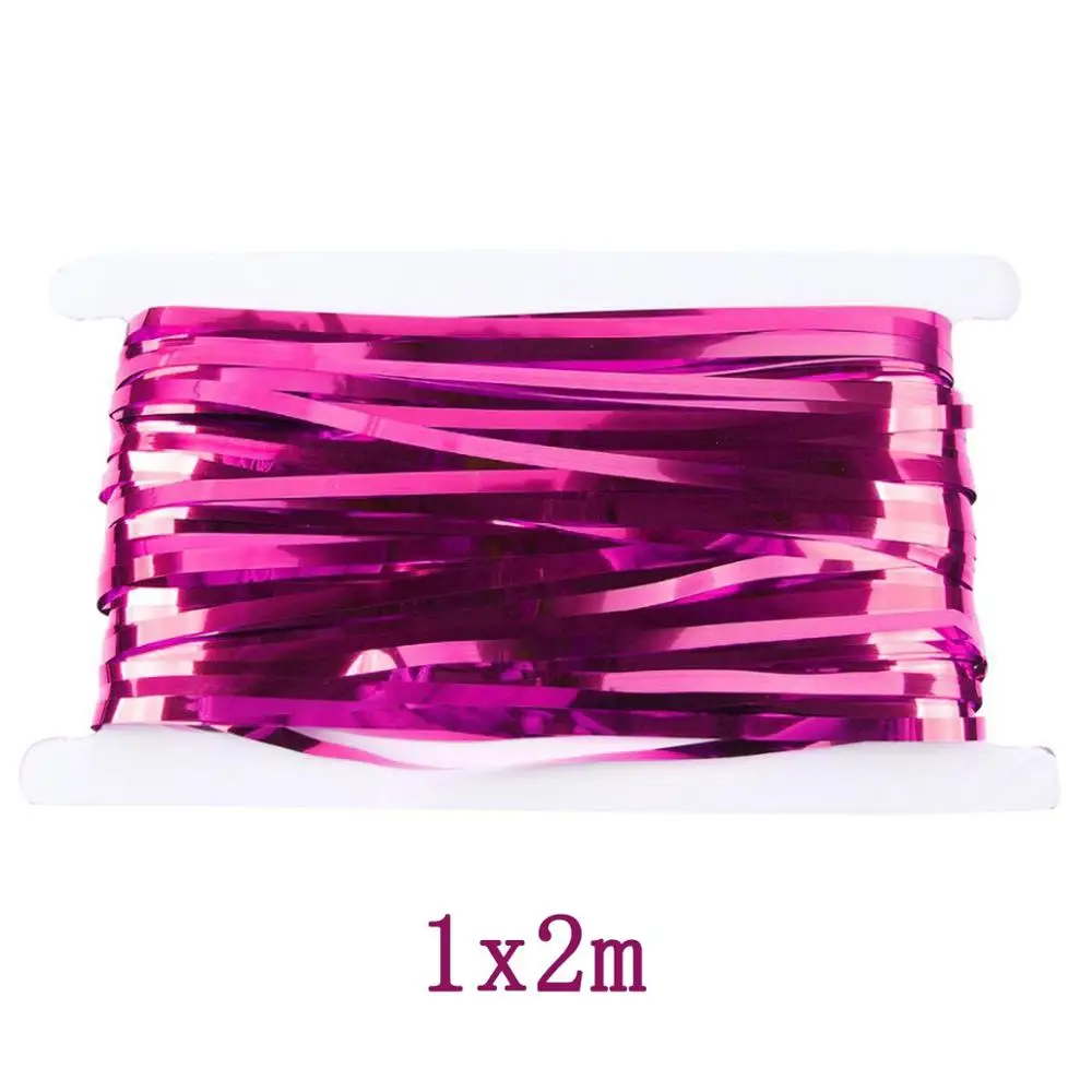 Hot pink 1x2m FENGRISE 1x2 метра Золотая фольга бахрома занавеска с блестками гирлянды с кисточками свадебная фотография фон день рождения украшение - Цвет: Hot pink 1x2m
