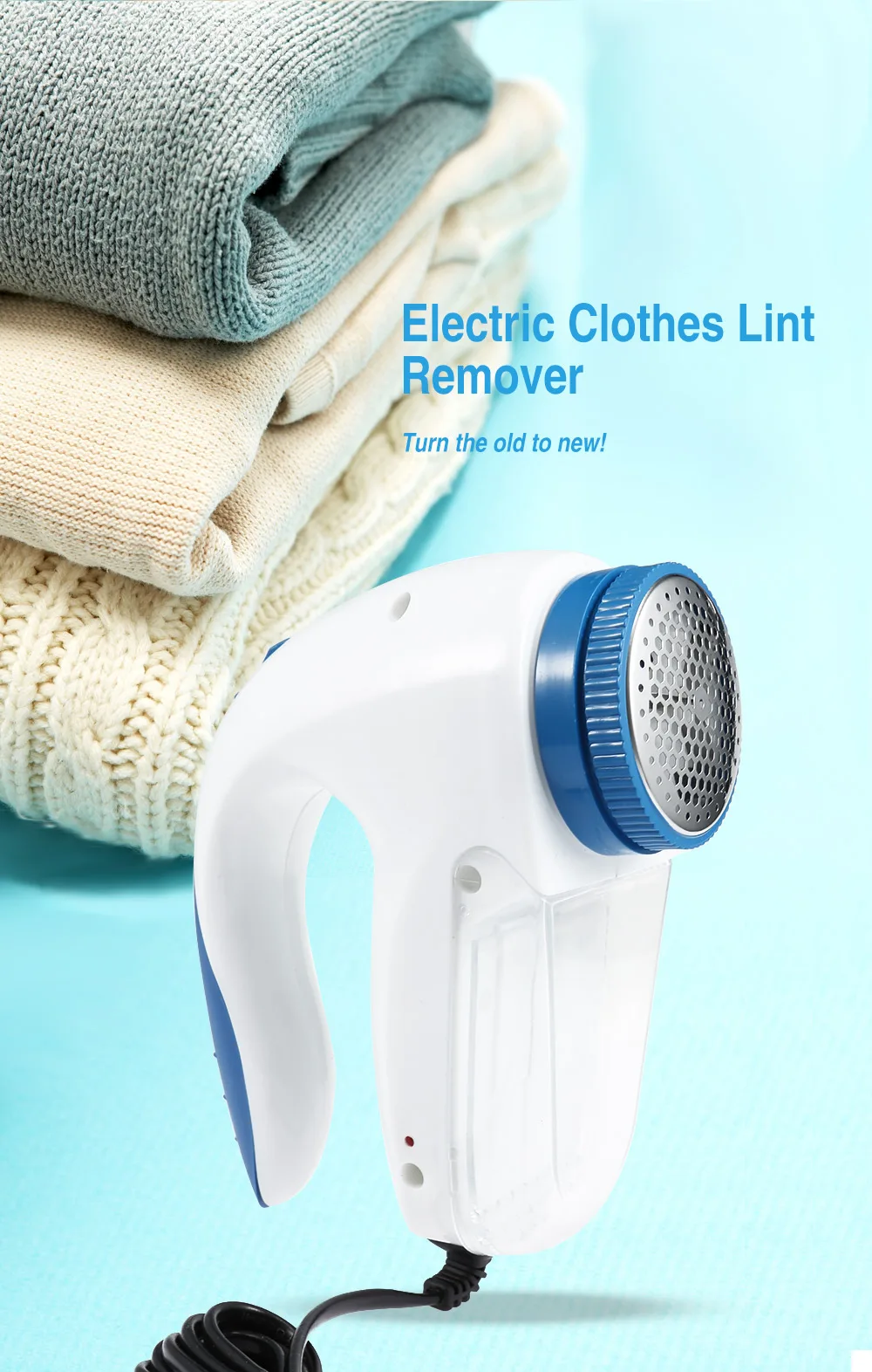 Electric Clothes Lint Remover Fuzz Shavers for Sweaters Carpets Fluff Cut