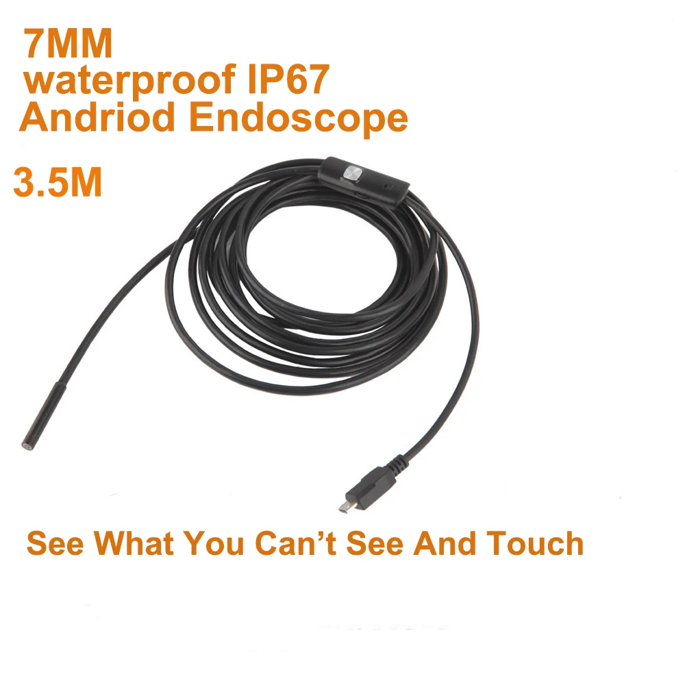 7 MM Lens 3.5M 6 LED Webcams Camera Endoscope for Computer And Cell Phones 2 in 1 Web Camera HD